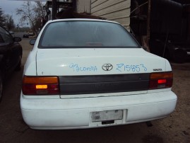 1993 TOYOTA COROLLA DX, 1.8L AUTO  SDN, COLOR WHITE, STK Z15853